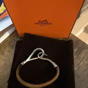 Hermes leather hook bracelet